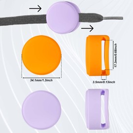 lasuroa 2stk für Airtag-Halter für Kinder-Schnürsenkel, Wasserdichte Schutzhülle für Airtag Versteckte Silikonhülle GPS-Tracker-Zubehör für Kinder-und Kinderschuhe Schnürsenkel(Lila, Orange)