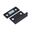 1-1/2" Cabinet Magnetic Catch 4Pcs Black, 0.08 inch Thin L-Shaped