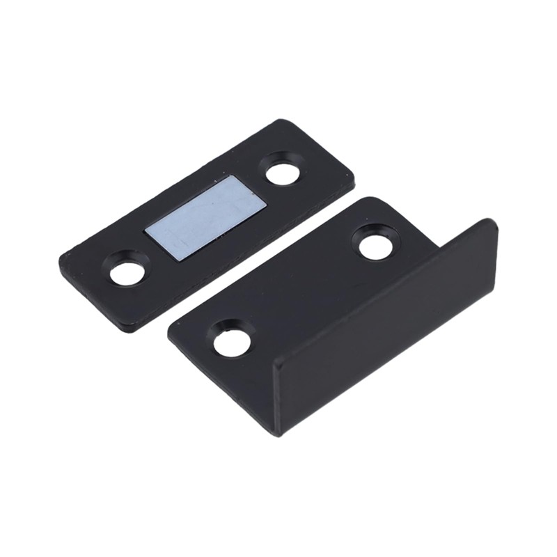 1-1/2" Cabinet Magnetic Catch 4Pcs Black, 0.08 inch Thin L-Shaped