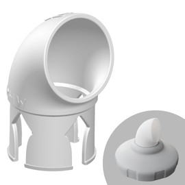 edaltec Pool Nozzle Inlet Nozzle 360° Rotatable Angled Suitable for Intex Pool Nozzle Outlet Airstone Circulation Cleaning Accessories 32 mm Diameter 32 White