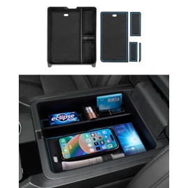 FIILINES Center Console Organizer for Honda Pilot 2023-2025/Ridgeline 2024-2025/Passport 2024-2026, Armrest Storage Box ABS Insert Container Pilot Accessories Black