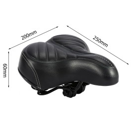Unbranded Ultra Soft City/Mountain Bike Saddle - Thick Cushion, Matte Black Seat