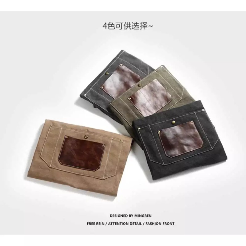 캔버스 앞치마 목공용 바리스타 공방 [회색] Canvas Apron for Woodworking
