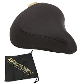 Eastern Bikes Big Softy Gel Bike Seat Cushion Cover – Extra-Wide Saddle Pad for Cruiser, Exercise, Stationary & Spin – Soft Comfort for Men, Women & Seniors (Black, Medium)