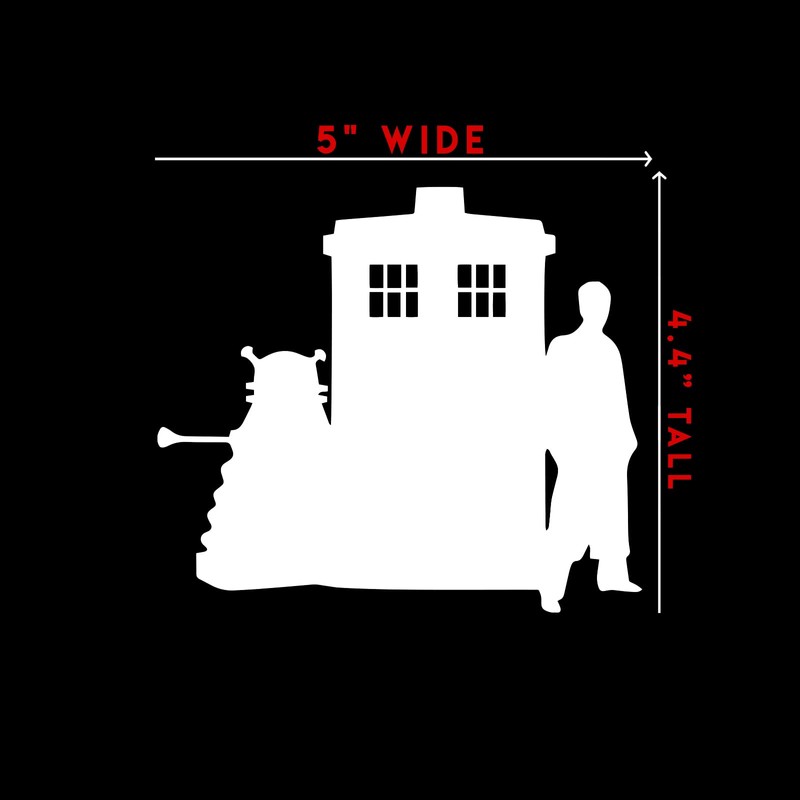 Dalek Tardis Doctor Sticker Decal Notebook Car Laptop 5" x