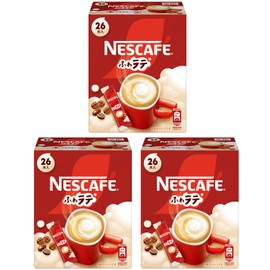 Nescafé Stick Fluffy Latte, 26 Sticks x 3 Boxes【 Stick Coffee 】【 Cafe Latte 】【 Au Lait 】【 Individually Wrapped 】