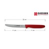KAUFGUT COLTELLO UNIVERSALE COLORI ASSORTITI SEGHETTATO 11CM GIESSER 53354