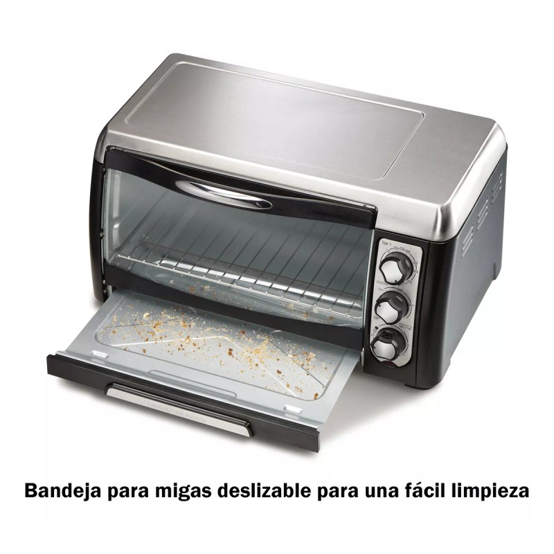 Proctor Silex Horno Tostador Ps 6 Rebanadas Negro Con Acero