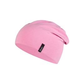 Sterntaler OCS Beanie Unisex Baby Beanie Hat Made of Single Jersey (Organic) - Boys Headgear with Envelope and Ear Flaps - Baby and Children Transition Hat for Tying - from Birth, Pearl Pink, 55