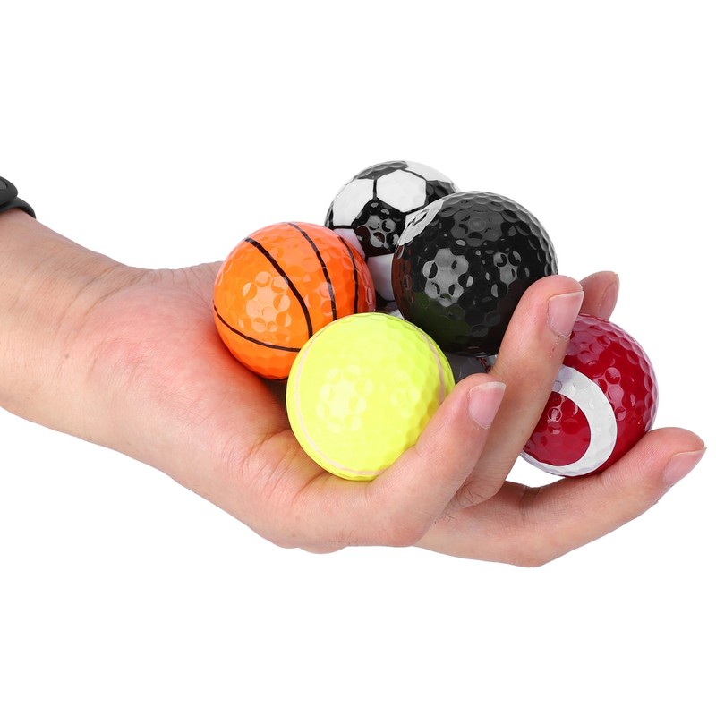 6Pcs Portable Golf Balls Sports Practicing Gift Balls Accessory for