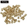 sourcing map M2 Threaded Inserts, 70 Pcs Metric Knurled Nuts