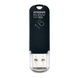 ESSENCORE KLEVV 16GB USB 3.0 Cap Type with Strap Hole, NEO C30 Series, Black K016GUSB3-C3