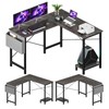 DUMOS L Shaped Computer Desk Gaming Corner 50 Inch Home