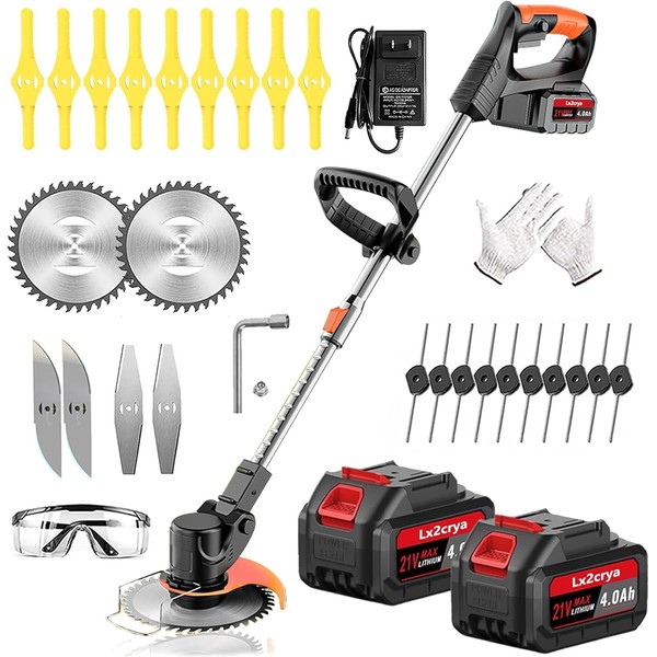 Electric Weed Wacker Cordless, 21V Weed Cordless Eater with 2X