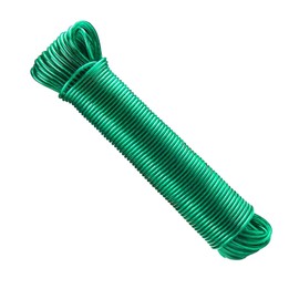 Kighdel 30m Washing Line Green Clothes Line,with Steel Core & Pvc Coated Washing Line Rope Anti-Corrosion Anti-Mildew Weatherproof Strong and Rust-Proof Suitable for Indoor Outdoor and Garden