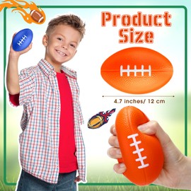 RoundFunny 32 Pcs Mini Foam Footballs 4.7 Inch Tiny Football Soft Sports Stress Small Colorful Toy Kids Football for Boys Girls School Carnival Reward Game Party Bag Gift Fillers