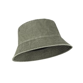 Zylioo L/XL/XXL Washed Fishing Hat Large Head, Sun Protection Fishing Hat Size 58-64 cm, Vintage UV Protection Sun Hat, Army Green-Lined-XXL