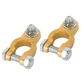 SCOOYUCK 1 Pair Battery Terminal Connector, Automotive Battery Positive and Negative Heavy Duty Terminals, Body Pure Copper, Suitable for Automotive, RV, Marine Batteries and More.