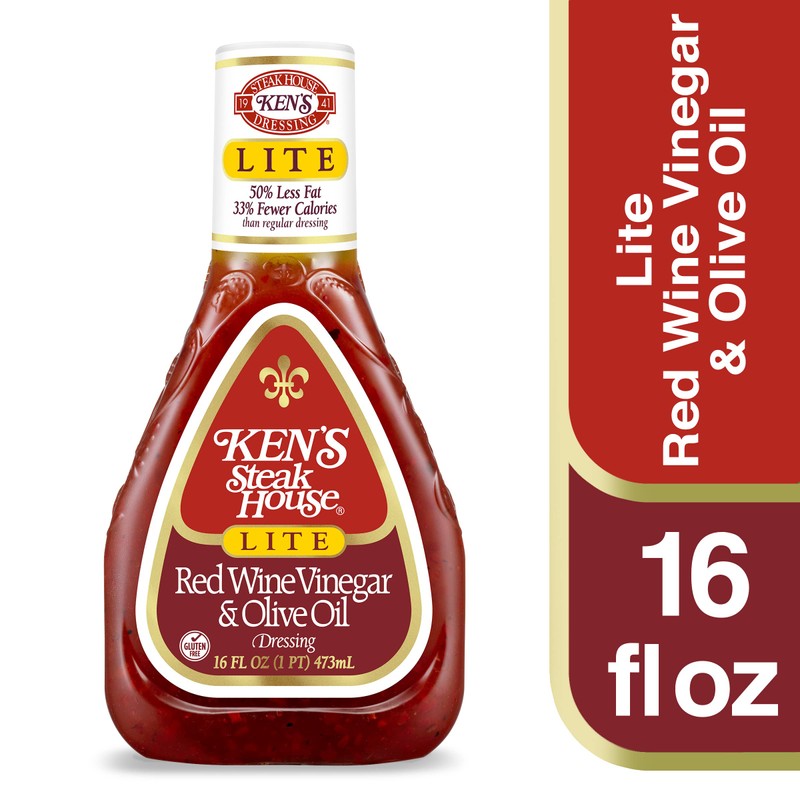 Ken's Steak House Lite Red Wine & Olive Oil Dressing,16