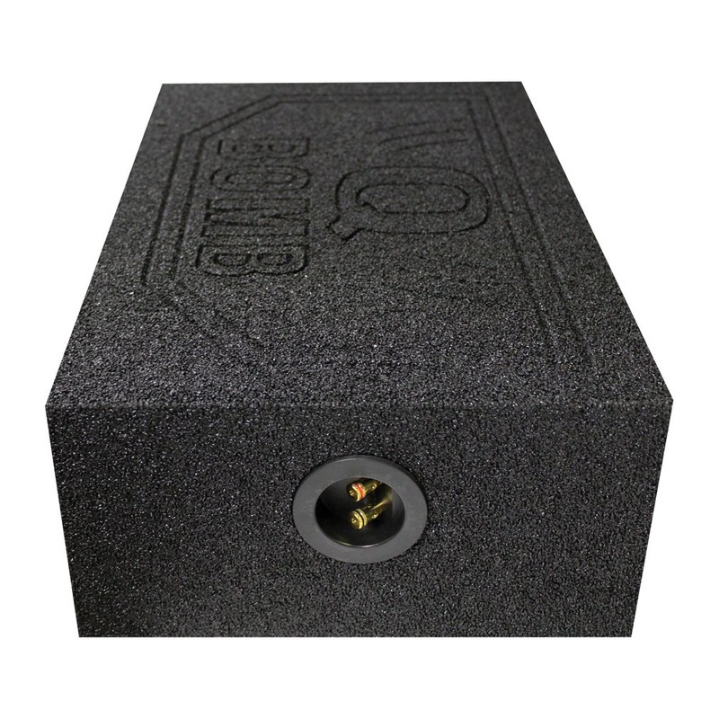Q-Power Single 10-Inch Universal Downfire/Behind Seat Sub Box | QBSHALLOW10