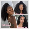 Lametope Glueless Half Wig Human Hair Kinky Curly 3 In