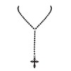 JJDreams Gothic Punk Necklace Black Pearl Necklace with Heart Pendant