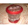 Decorative 10 L Oval Plastic Step Trash Can 13" Tall,