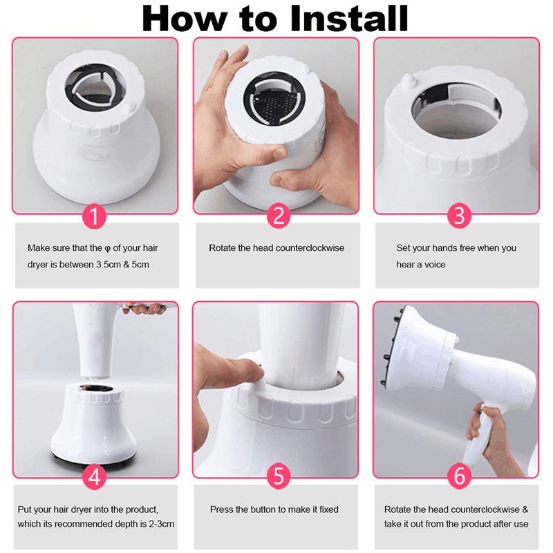 Anself Hair Dryer Diffuser Adjustable Blow Dryers Diffuser for Curly