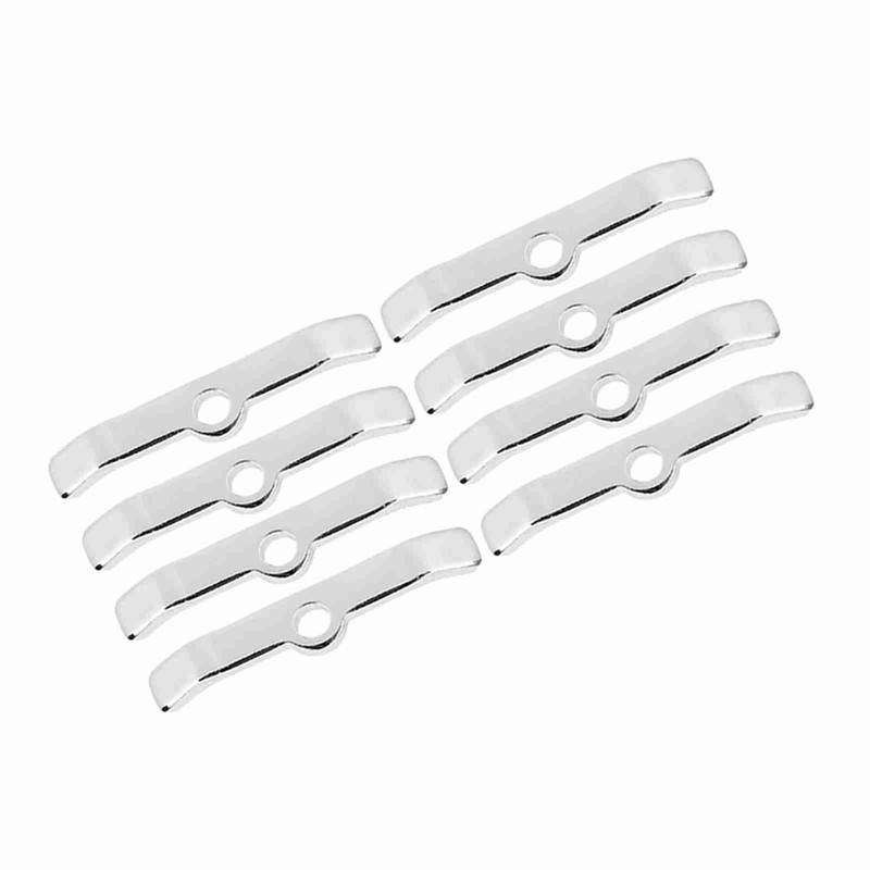 8pcs Chrome Valve Cover Hold-Down Tabs Spreader Bars Fit for