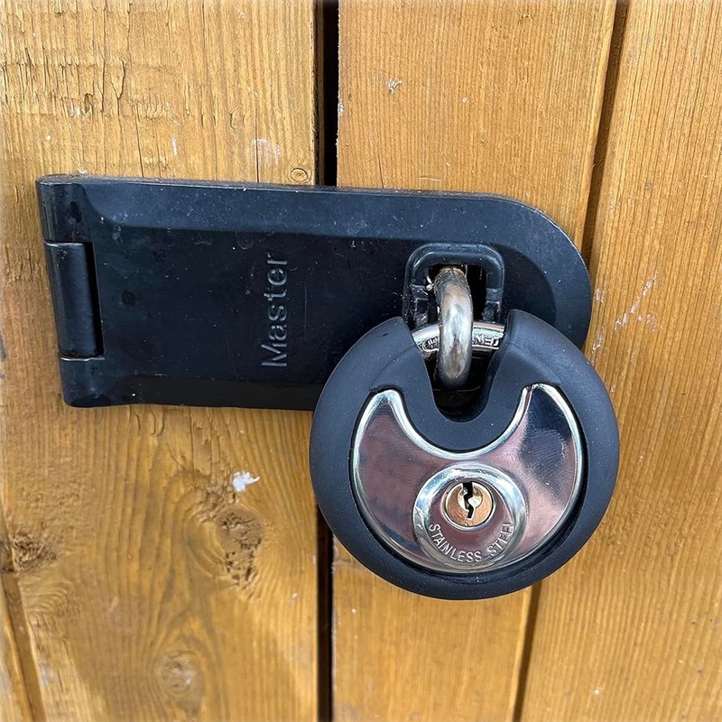 Satargo Heavy Duty Disc Padlock 74mm Round Lock with Rubber