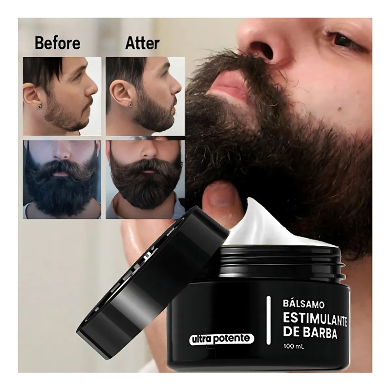 2pc 20% Bálsamo Ultra Potente Para Crecimiento De Barba Fina