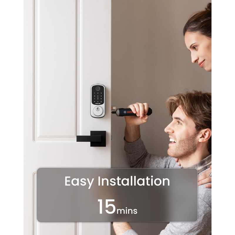 DESLOC Smart Door Lock B200, Smart Deadbolt Lock, Keyless Entry