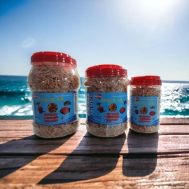 toyuto Premium Freeze-Dried Krill & Shrimp Mix - Ideal for Arowana, Koi, Tropical Cichlids, and Turtles - High-Protein Floating Aquarium Food (2000ml)