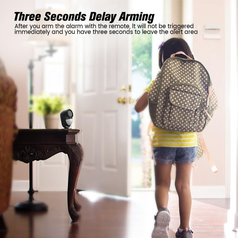 Luckydeer 125dB Loud Motion Sensor Alarm with 328ft Remote Control(40ft