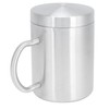 Stainless Steel Mug with Handle Lid DoubleLayer Heat Insulation Cup