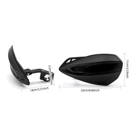 Motorcycle Handguards 7/8'' 22mm Hand Guards Aluminum Universal for Dirt Pit Bike MX Motocross Supermoto Racing ATV Quad Scooter (Black)