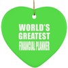 Designsify Christmas Tree Decoration, World's Greatest Financial Planner, Heart Ornament
