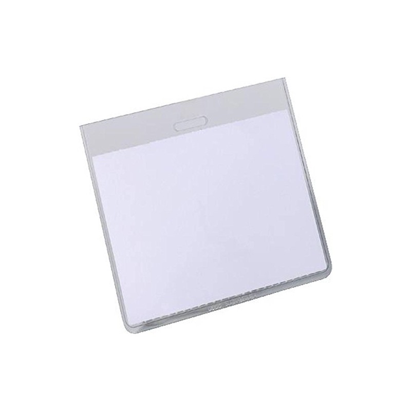 Durable Namensschilderhülle (geschlossene Tasche, 60 x 90 mm, transparente Hartfolie)