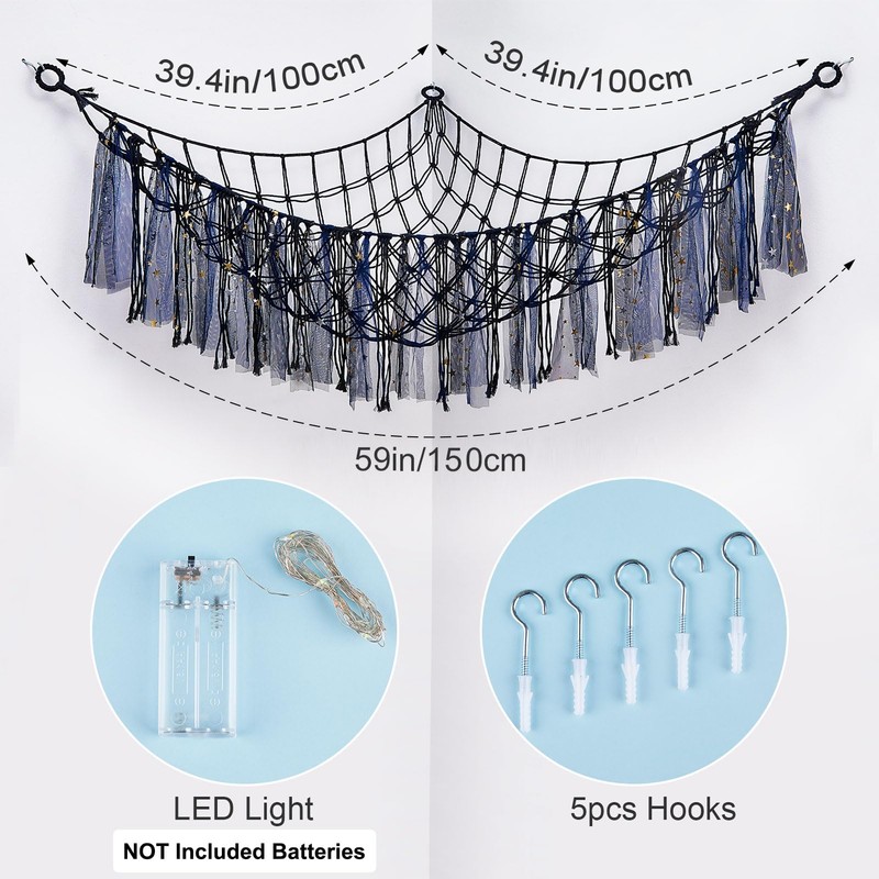 MHJY Toy Hammock Stuffed Animals Storage Net Soft Cuddly Toys