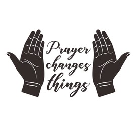 Prayer Changes Things Wall Decal Christian Praise God DIY Art Sticker Vinyl Religious Quote Words Inspiring Sayings Stickers