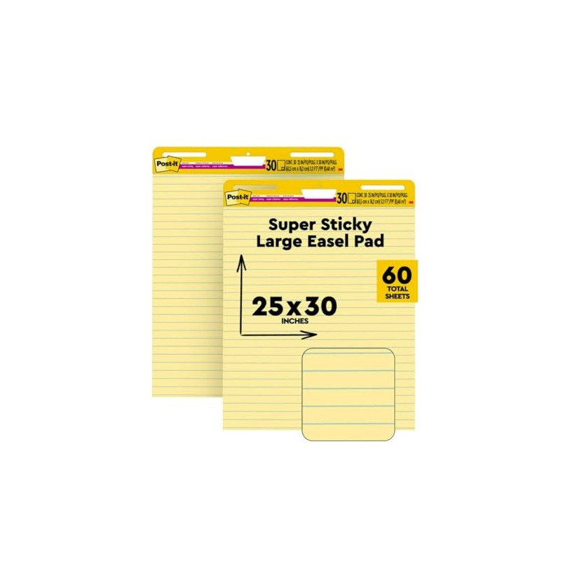 Post-it Bloc de notas con caballete, 63.50 cm x 76.20