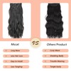 Mscat 20 Inch Wavy Clip Hair Extensions Dark Brown Clip