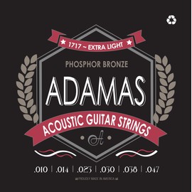 Adamas Phosphor Bronze Acoustic Guitar Strings - Extra Light