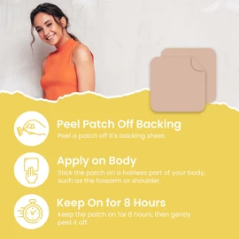 Magnesium Patches (Pack of 60) - 100% Natural Patch for Women and Men - with Calcium - Muscle and Bone Support, Calming - Enhanced Formula