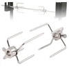PIQIUQIU 2 Meat Clips for Rotisserie Forks Universal Stainless Steel