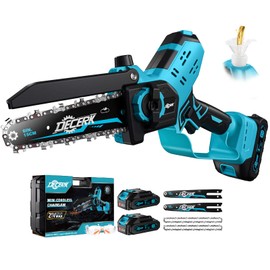 Mini Chainsaw Cordless, Left Handheld Chainsaw Compatible with Makita Battery Powered, Brushless 6 Inch Electric Chain Saw for Tree, Branch, Wood