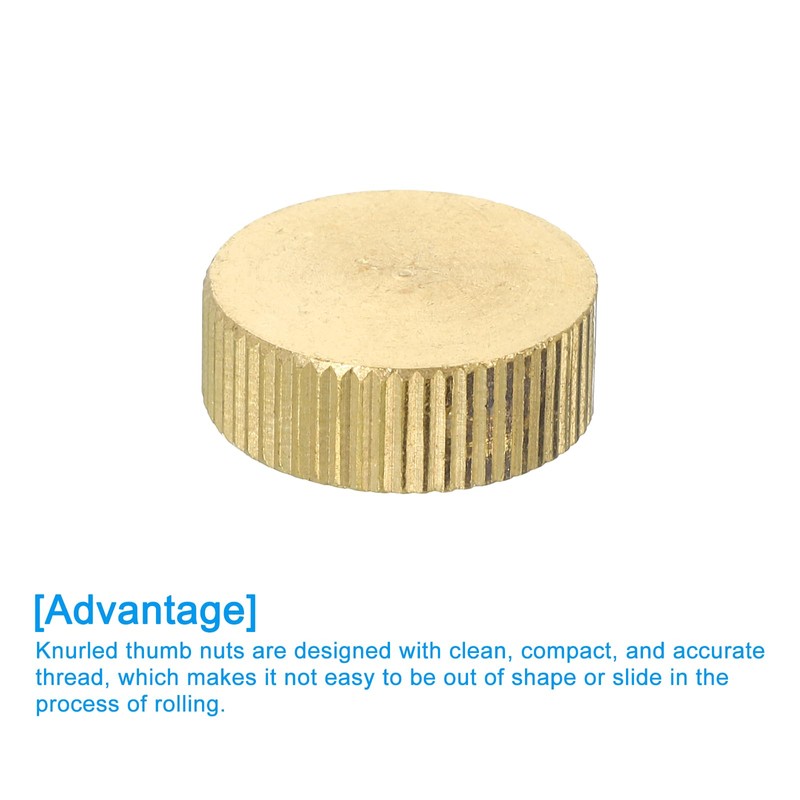 sourcing map Knurled Thumb Nuts, 3Pcs M6 x D20mm x