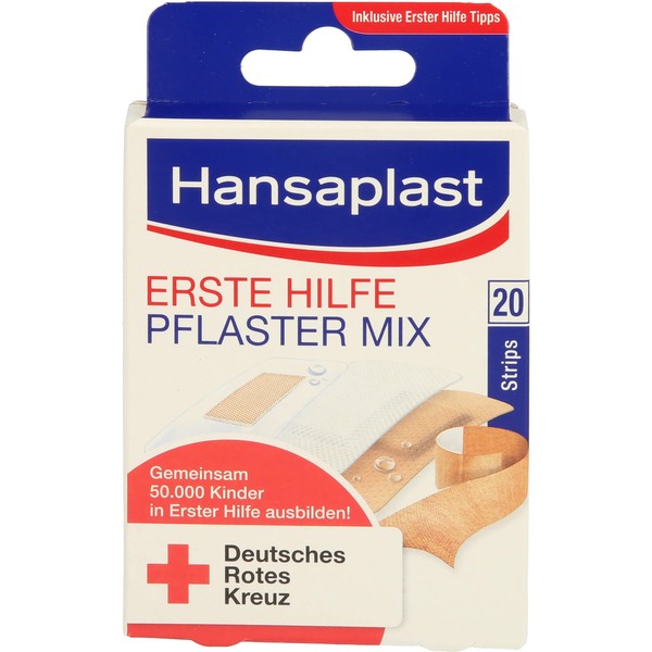 Hansaplast Erste Hilfe Pflaster Mix Strips, 20 pcs. Patch