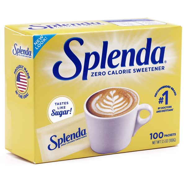 SPLENDA No Calorie Sweetener, 100 Count Single-Serve Packets (1 Pack)