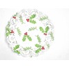 Selecto Bake 100 Stk. Deko-Tortenscheiben, Weihnachtsmuster, mit Beeren, weiß, Spitze,